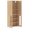 vidaXL Highboard sonoma eik 69,5x34x180 cm konstruert tre