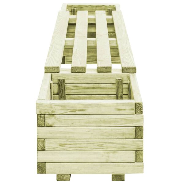 vidaXL Hagebenk med plantekasse impregnert furu