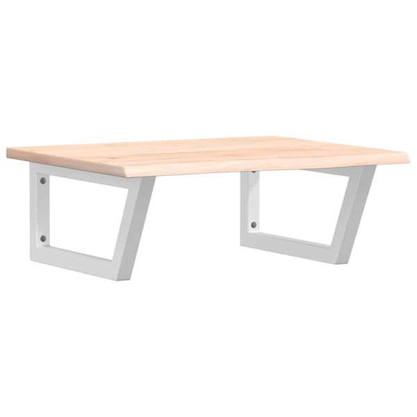 vidaXL Servanthylle veggmontert st&aring;l og heltre eik