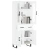 vidaXL Highboard hvit 69,5x34x180 cm konstruert tre
