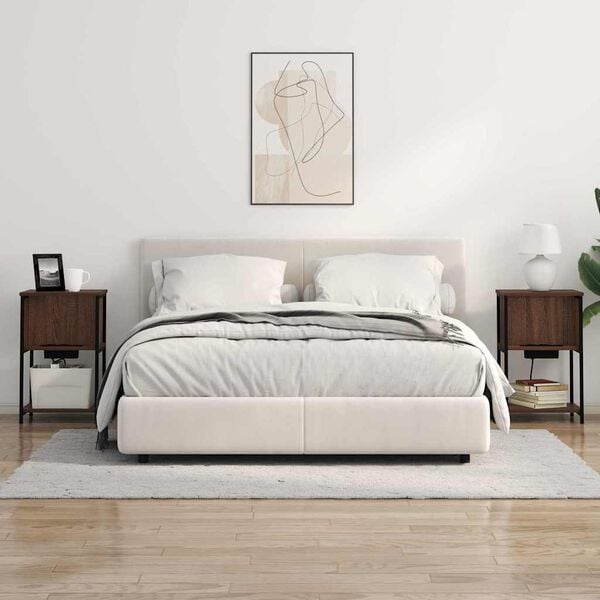 vidaXL Nattbordskap Brun Eik 38 x 31 x 61 cm Konstruert tre