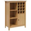 vidaXL Vinskap HILL Honning brun 79.5 x 40 x 107.5 cm Massiv furu