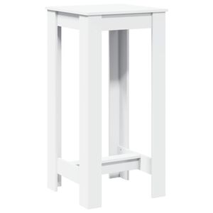 vidaXL Barbord hvit 51x50x103,5 cm konstruert tre