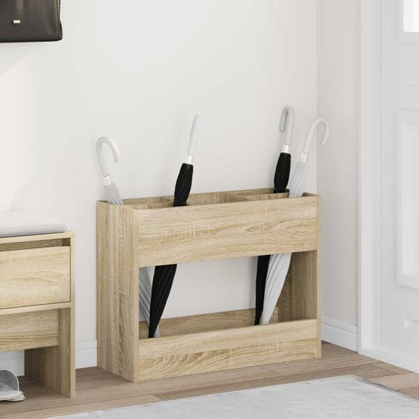 vidaXL Parasollstativ Sonoma eik 65 x 24 x 50 cm Konstruert tre