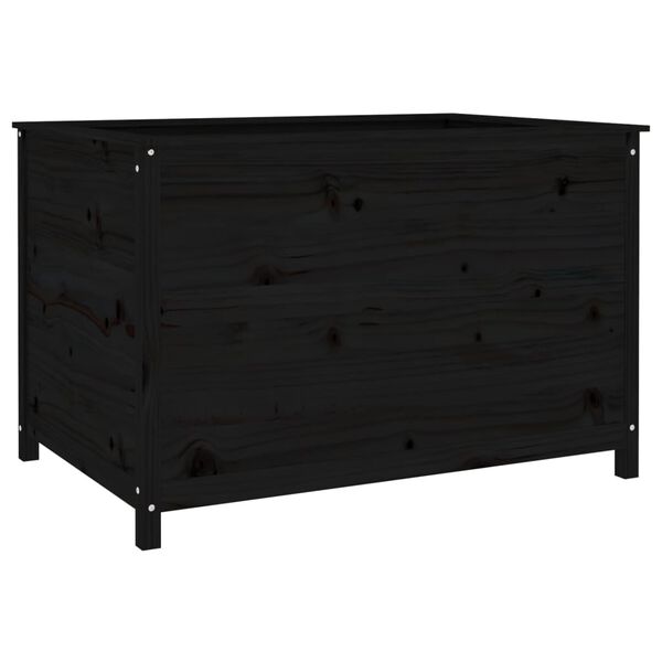 vidaXL H&oslash;ybed svart 119,5x82,5x78 cm heltre gran