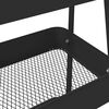 vidaXL Oppbevaringsvogn 3-lags svart 42x41,5x77 cm akryl