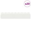 vidaXL Plenkanter 20 pcs Hvit 103 x 0,05 x 22 cm St&aring;l