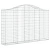 vidaXL Gabionkurv buet 200x30x120/140 cm galvanisert jern