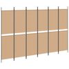 vidaXL 6-Panels Romdeler Beige 300 x 200 cm Stoff
