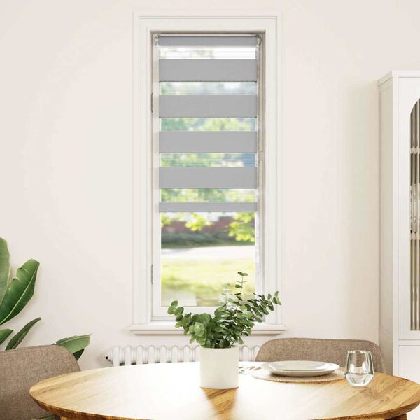 vidaXL Sebragardin lysegr&aring; 40x150 cm stoff bredde 35,9 cm polyester