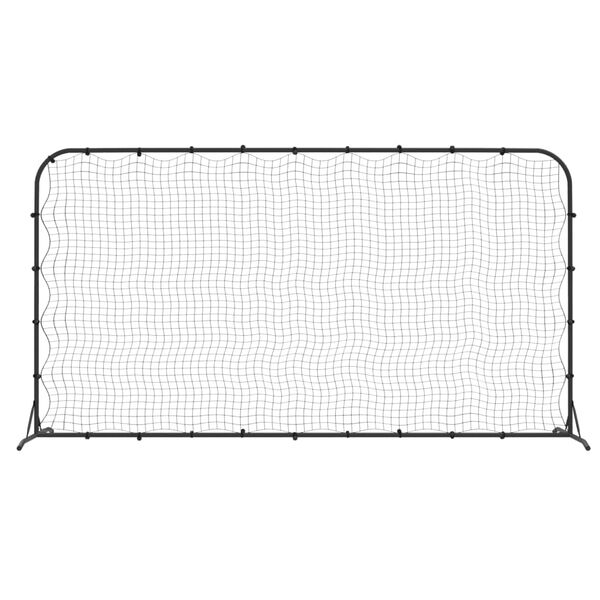 vidaXL Football stoppnett svart 366x90x183 cm HDPE