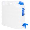 vidaXL Vannbeholder med kran gjennomsiktig 15 L plast