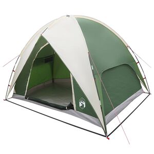 vidaXL Camping Telt med Regntrekk Vanntett 4-personers Gr&oslash;nn