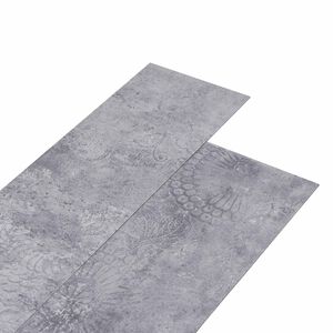 vidaXL Gulvplanker Gr&aring; 5,26 m&sup2; 18 stk. PVC