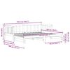 vidaXL Uttrekkbar Dagbed Vokset Brun 193.5 x 184 x 66 cm Massiv furu