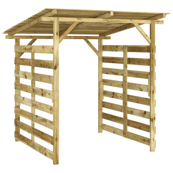 vidaXL Hagevedskjul impregnert furu