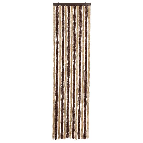 vidaXL Insektgardin lysebrun og beige 56x200 cm chenille