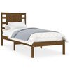 vidaXL Sengeramme honningbrun heltre 75x190 cm Small Single