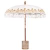 vidaXL Balinesisk parasoll med base Krem 215 x 215 x 260 cm