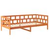 vidaXL Seng med madrass voksbrun 90x200 cm heltre furu