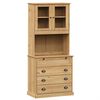vidaXL Highboard VIGO 80x40x176 cm heltre furu