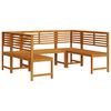 vidaXL Hagebenk Set 5 stk. Brun Solid akasietre