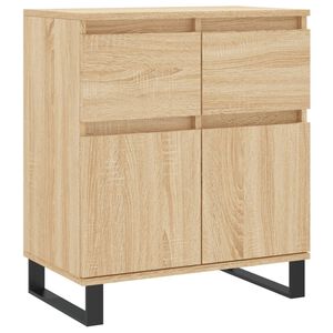 vidaXL Skjenk sonoma eik 60x35x70 cm konstruert tre
