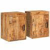 vidaXL Nattbord 2 pcs Brun 35 x 33 x 48 cm Massiv mango tre