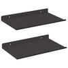 vidaXL Vegghylle med hylle Veggmontert 2 pcs Svart 30 x 17,5 x 2,5 cm