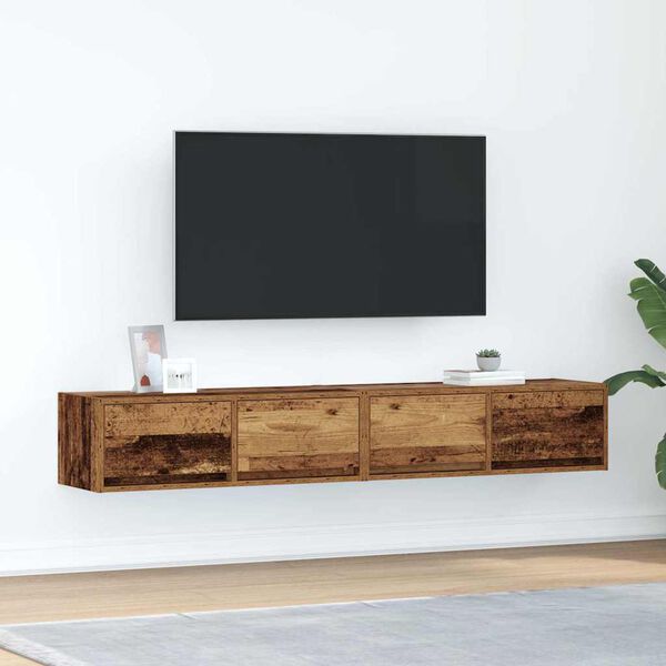 vidaXL TV-benker 2 stk gammelt tre 80x31x25,5 cm konstruert tre