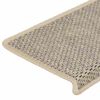 vidaXL Selvklebende trappematter sisal 30 stk 65x21x4 cm lysegr&oslash;nn