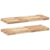 vidaXL Flytende hyller 2 stk 100x30x4 cm ubehandlet heltre akasie