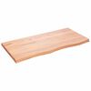 vidaXL Vegghylle lysebrun 100x50x(2-4) cm behandlet heltre eik