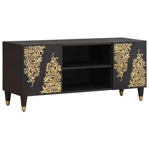 vidaXL TV-skap Svart 105 x 33 x 46 cm Massiv mango tre