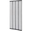 Myggnett/insektnetting 4-delers gardin 220 x 100 cm svart polyester