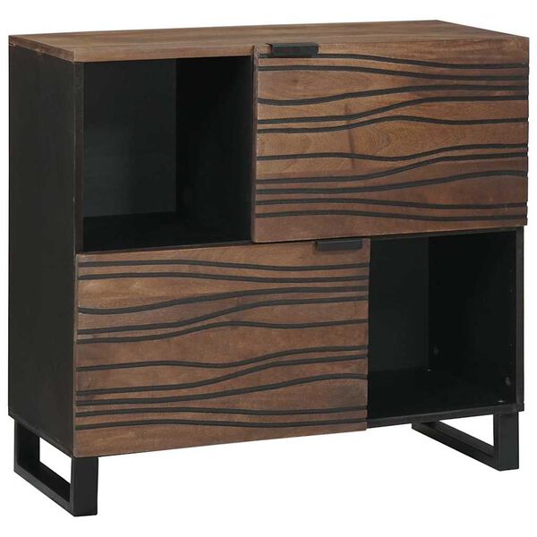 vidaXL Sideboard Brun 80 x 33 x 75 cm heltre mango