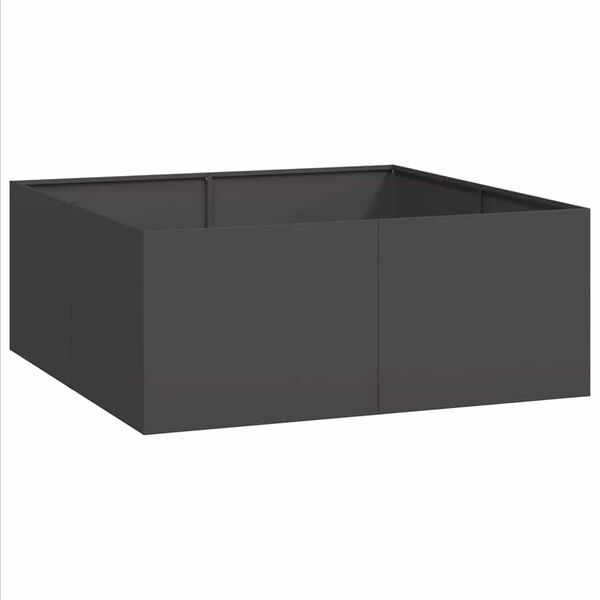 vidaXL Plantekasse svart 100x100x40 cm st&aring;l