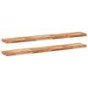 vidaXL Flytende hyller 2 stk 140x20x4 cm oljebehandlet heltre akasie