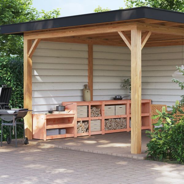 vidaXL Utekj&oslash;kkenskap 4 stk heltre douglasgran