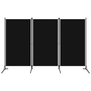 vidaXL Romdeler 3 paneler svart 260x180 cm