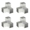 vidaXL Stolpesko 4 stk Y-form galvanisert metall 101x101 mm