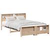 vidaXL Sengestamme med hylle Brun 160 x 200 cm Massiv furu