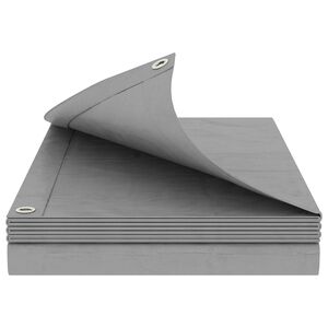 vidaXL Presenning med &oslash;yer Lysegr&aring; 2 x 3 m 180 gsm PE