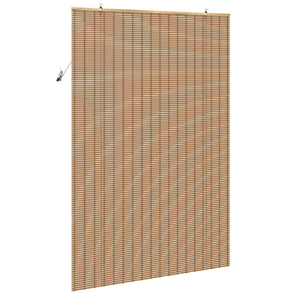 vidaXL Rullegardin med gardiner Natur 140 x 220 cm Bambus
