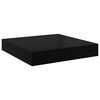 vidaXL Flytende vegghyller 4 stk h&oslash;yglans svart 23x23,5x3,8 cm MDF