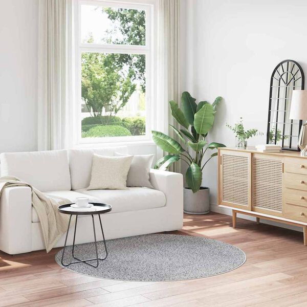 vidaXL Anti-sklisikker Shaggy Teppe Gr&aring; 160 x 160 cm PP