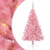 vidaXL Kunstig Forh&aring;ndsopplyst Juletre med 150 LED Rosa 150 cm PVC