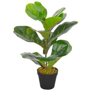 vidaXL Kunstig plante fiolinfiken med potte gr&oslash;nn 45 cm