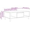 vidaXL Kaffebord Gammelt tre 102 x 55 x 35 cm Konstruert tre