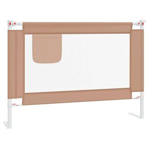vidaXL Sengehest sm&aring;barn gr&aring;brun 90x25 cm stoff